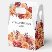 オータム フローラル ウェディング フェイバーボックス (オープン)