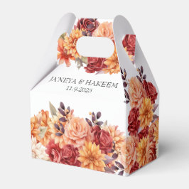 オータム フローラル ウェディング フェイバーボックス