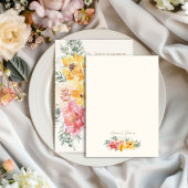 オータム フローラル エレガント フラワー ウェディング 招待状