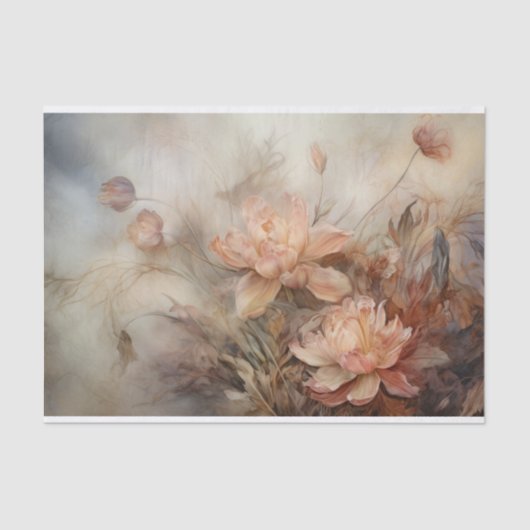 オータム フローラル サンクスギビング ハロウィン デコパージュ 薄葉紙 (正面)