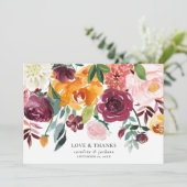 オータム フローラル サンクス カード (スタンド正面)