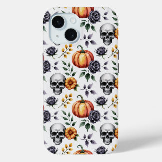 オータム フローラル ハロウィンパターン iPhone 15ケース