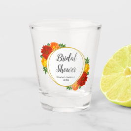 オータム フローラル ブライダル シャワー ショットグラス
