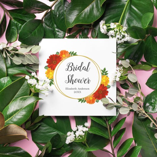 オータム フローラル ブライダル シャワー スタンダードカクテルナプキン