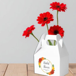 オータム フローラル ブライダル シャワー フェイバーボックス