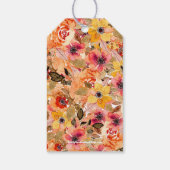 オータム フローラル ブライダル シャワー フェイバー ギフトタグ (裏面)