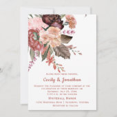 オータム フローラル ブーケ ウェディング | 招待状 (正面)