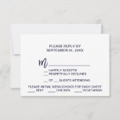 オータム フローラル メニュー オプション RSVP カード (裏面)