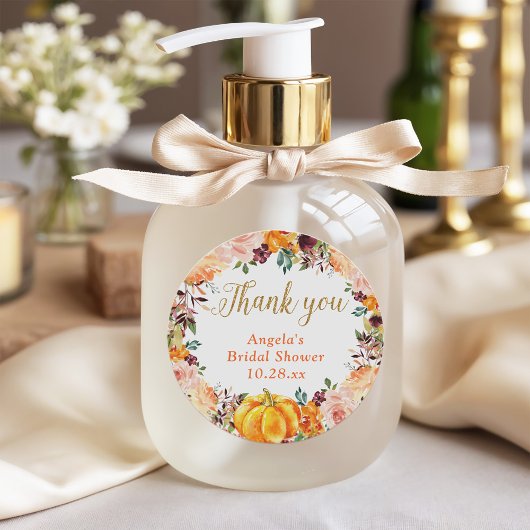 オータム フローラル リース パンプキン ゴールド サンクス フェイバー ラウンドシール