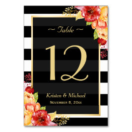 オータム フローラル リーフ フォール ウェディング テーブル ナンバー テーブルナンバー