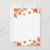 オータム ブライダル シャワー サンキューカード (裏面)