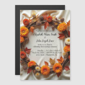 オータム ブライダル リース マグネット招待状 (正面/裏面)