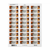 オータム ブライダル リース 招待状 マグネット カード ラベル (フルシート)