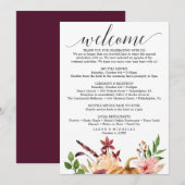 オータム ブリス ウェディングのスケジュール - ウェディング ウェルカム プログラム (正面/裏面)