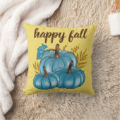 オータム ブルー かぼちゃ ゴールド クッション (ブランケット)