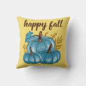 オータム ブルー かぼちゃ ゴールド クッション (裏面)