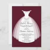 オータム ホーボー フローラル ブライダル シャワー 招待状 (正面)