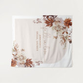 オータム ボヘミアンフォール イン ラブ ブライダルシャワー タペストリー (正面(横))