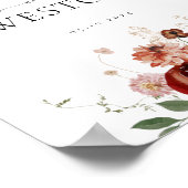 オータム ボヘミア ウェディング ウェルカム サイン (角)