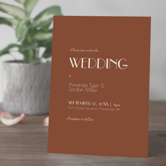 オータム ボヘミア デコ | ラスト オールインワン ウェディング 招待状