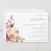 オータム ボヘミア フラワー ブライダル シャワー 招待状 (正面)