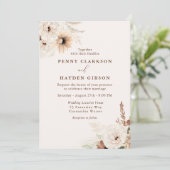 オータム ボホ フローラル & サマー ボホ ウェディング 招待状 (スタンド正面)