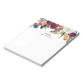 オータム ボーホー ブルームス 個人化された教師 ノートパッド (回転)