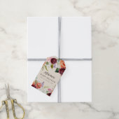 オータム ボーホー ブルームズ カスタム ベビーシャワー ギフトタグ (より糸付き)