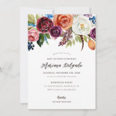 オータム ボーホー ブルーム ベビーシャワー 招待状 (正面)