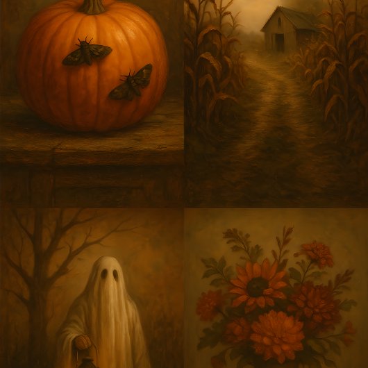 オータム・マーマーズ – 秋のハロウィン・デコパージュペーパー 薄葉紙