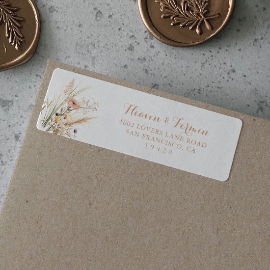 オータム・メドウ ワイルド・フローラル 返信先ラベル ラベル