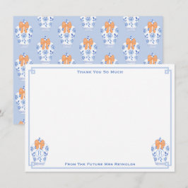 オータム モノグラム ジンジャージャー ブライダルシャワー サンキューカード