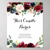 オータム ラスティック カリグラフィー ろうそく 燃え尽きる サイン (正面)