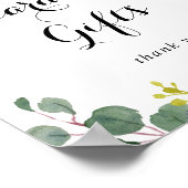 オータム ラスティック カリグラフィー カードとギフト サイン (角)