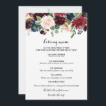 オータム ラスティック ダズリング バーガンディ キッシング メニュー<br><div class="desc">このオータムラスティックダズリングバーガンディキッシングメニューは、モダンな結婚式の披露宴に最適です。デザインは、バーガンディ、赤、ネイビー、青、ブッシュの輝く優雅な手描きの花を特徴とし、自然の美しさをインスパイアしています。</div>