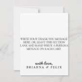 オータム ラスティック バーガンディー カリグラフィー フラット ウェディング サンクス 出欠カード (裏面)