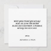 オータム ラスティック バーガンディ カリグラフィー フラット ウェディング P カード (裏面)