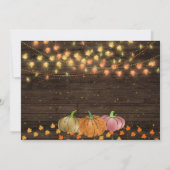 オータム ラスティック フォール フォト カントリー バースデー 招待状 (裏面)