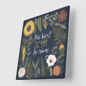 オータム・ロマンス6世 |まだ最高の～しない来 スクエア壁時計 (傾斜)