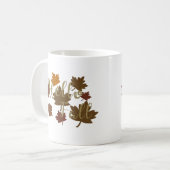 オータム October 水彩画 秋 コーヒーマグカップ (正面左)