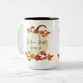 オータムIラブ秋葉カボチャ水彩 ツートーンマグカップ (正面左)