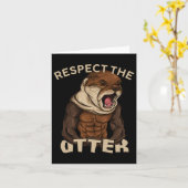 オーターを尊重 – 筋肉フィットネスボディビルダーA カード (黄色い花)