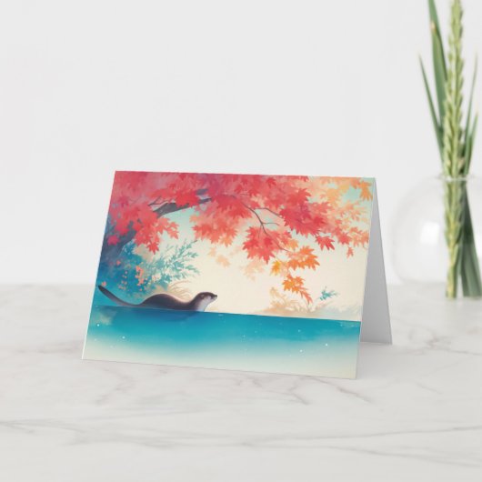 オーター秋の散歩 カード (正面)