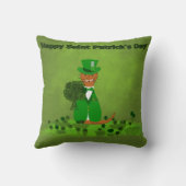 オーター選びシャムロックを選ぶオリバー – 聖パトリック クッション (裏面)