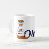 オーター・オリバーがマスクを着用 コーヒーマグカップ (正面左)