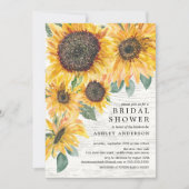 オータ素朴ムサンフラワーズフローラブライダルシャワー 招待状 (正面)