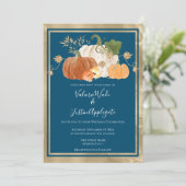 オータ素朴ムパンプキン結婚式招待状 招待状 (スタンド正面)