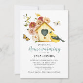 オータ素朴ムフローラバードハウス引っ越し祝いパーティー 招待状 (正面)