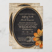 オータ素朴ム秋ハロウィーンバ結婚ーンズ 招待状 (正面/裏面)