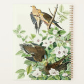 オーダボン哀悼鳩の鳥と花のビンテージアート プランナー手帳 (裏面)